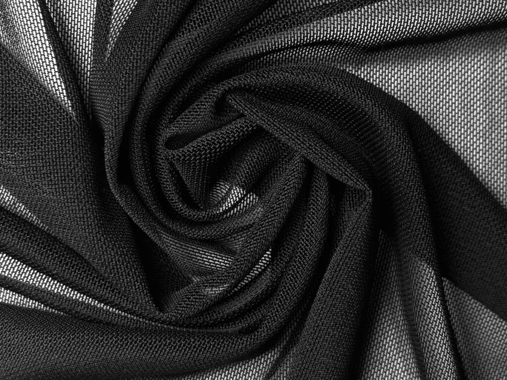 Сетка стрейч Черная PES/LY 95/5 75 - фото 1